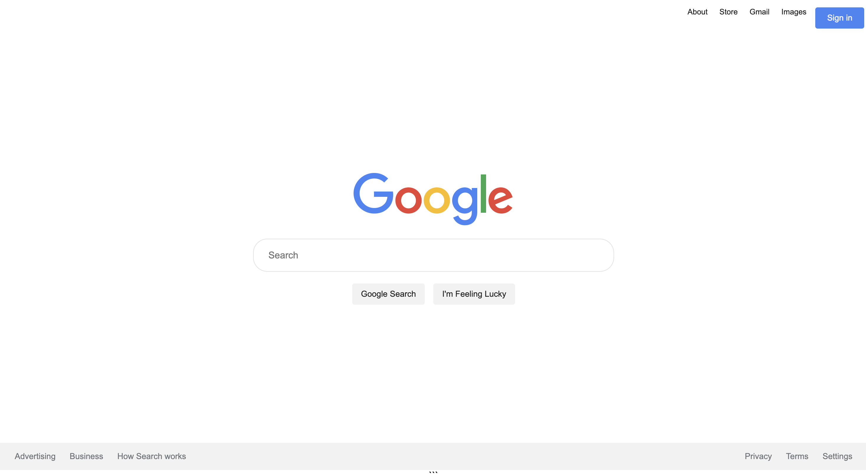 Cloned Google Homepage